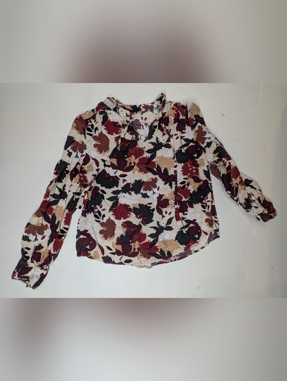 Ann Taylor Factory Floral Blouse Top Size SP